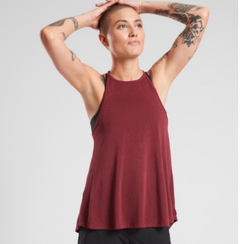 Athleta Breezy High neck tank top